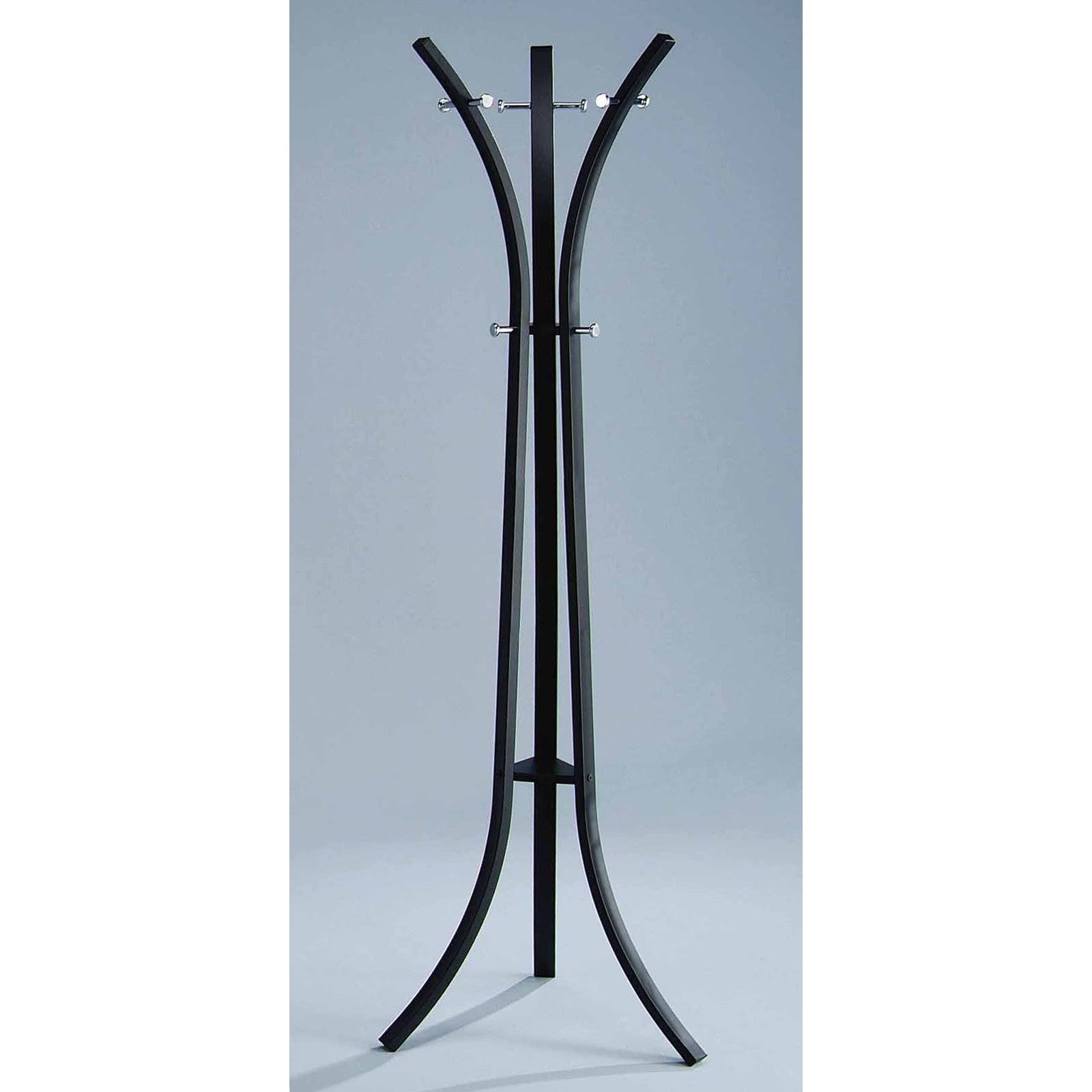 K and B Furniture Co Inc Chrome Hat/ Coat Rack Black