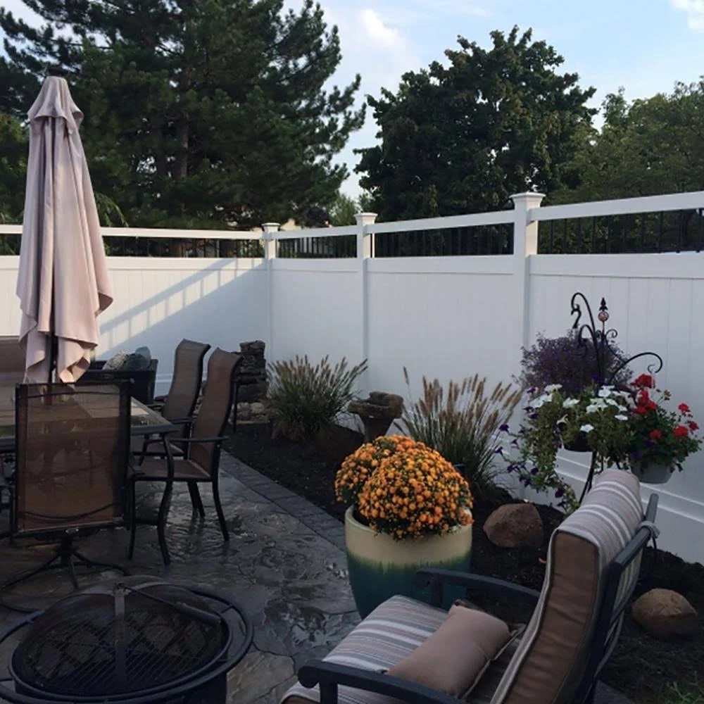 Weatherables Bradford 6 ft. H x 8 ft. W White Vinyl Privacy Fence Panel Kit