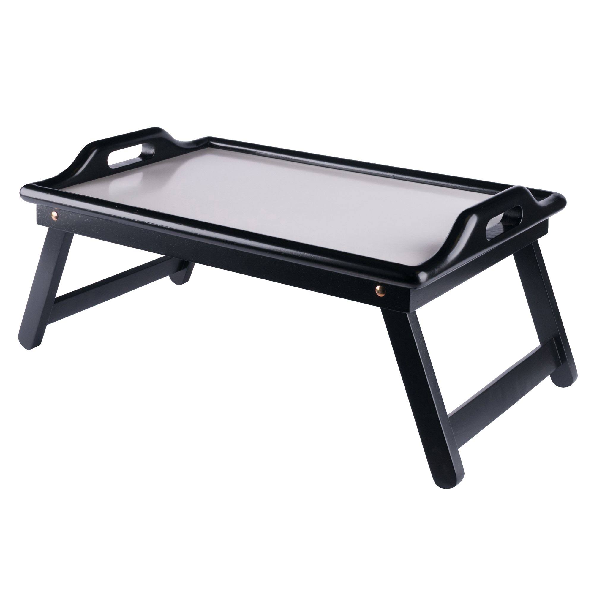 Reena Breakfast Tray Black Frame, White Top Finish