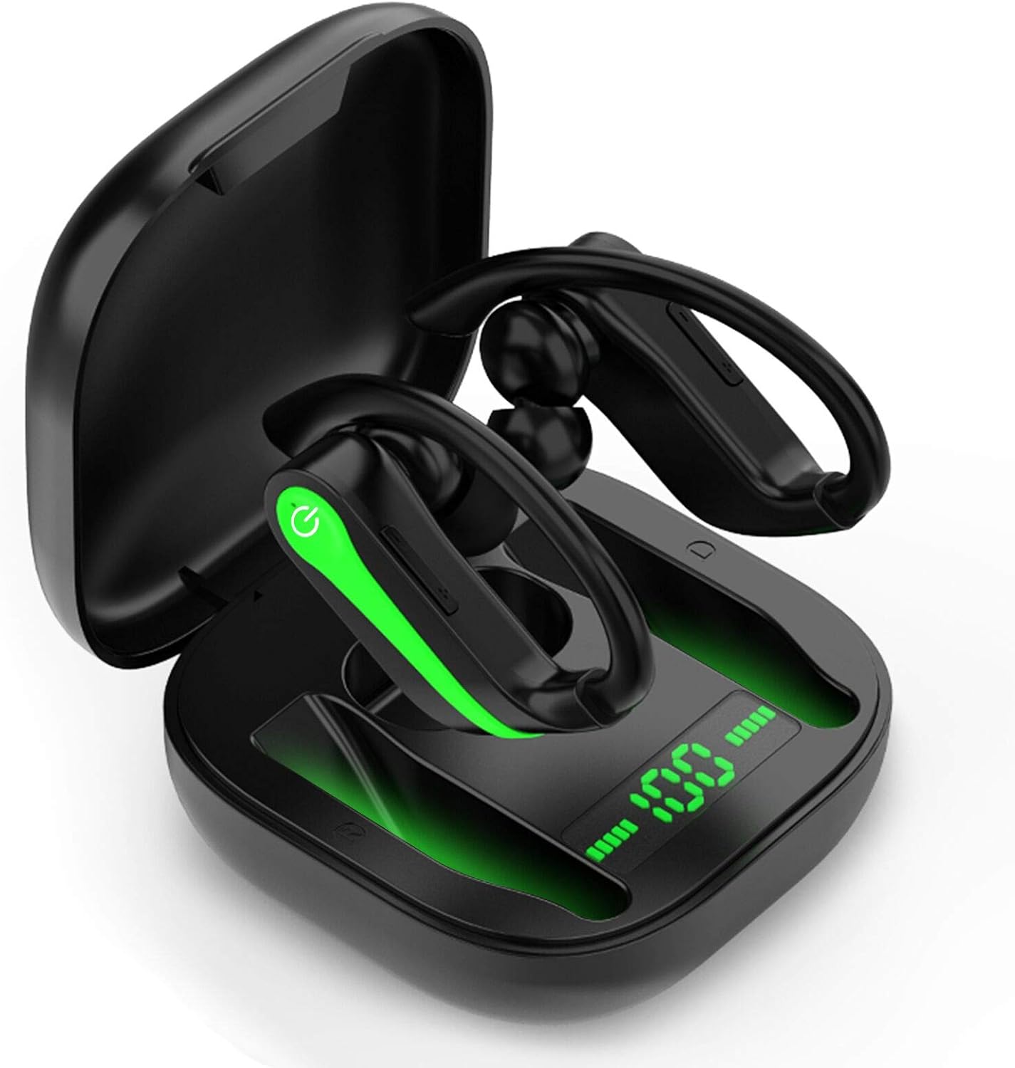 Wireless Earbuds Sports Chstarina Bluetooth 5.1 Earbuds IP7 Waterproof Wireless Headphones In-Ear with Charging Case Ear Hook 40H Playtime Deep Bass Ear Buds Noise Cancelling Earphones for Gym Running Pack of 2