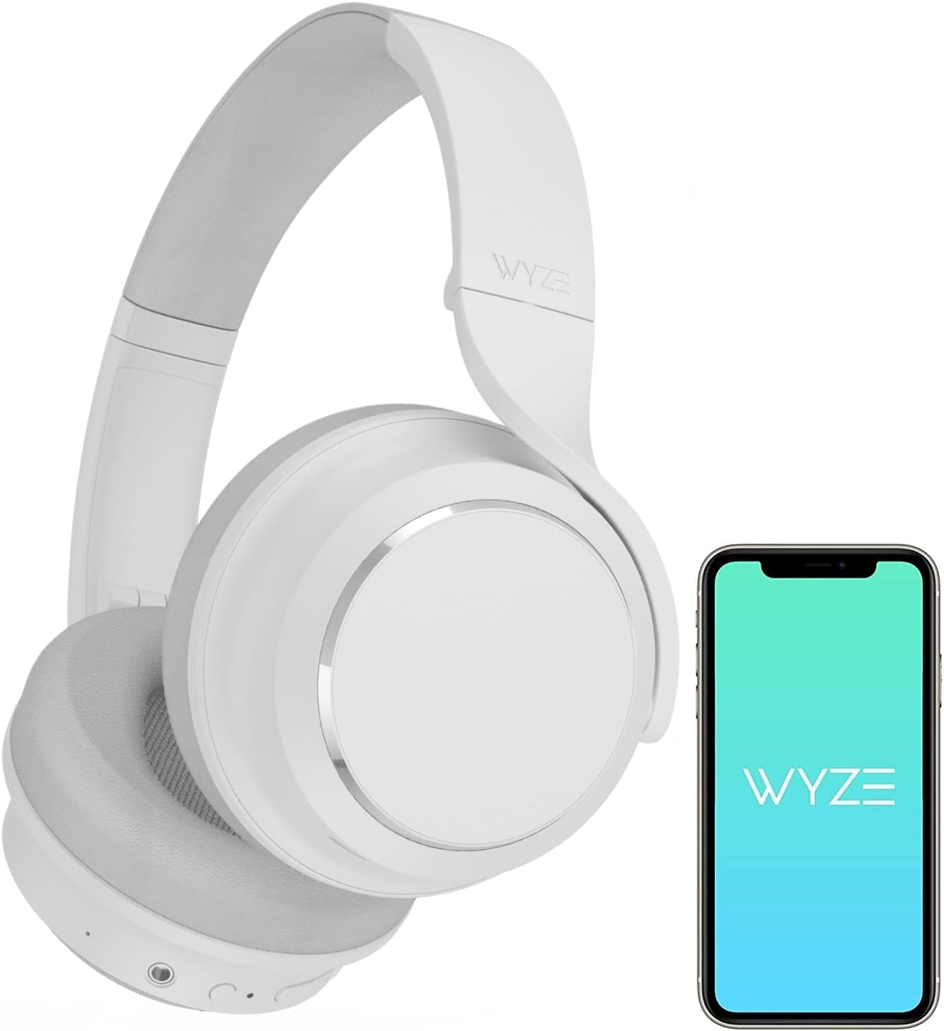 WYZE Noise Cancelling Headphones, Wireless Over The Ear Bluetooth Headphones with Active Noise Cancellation, High-Fidelity Sound, Transparency Mode, Clear Voice Pick-up, Alexa Built-in