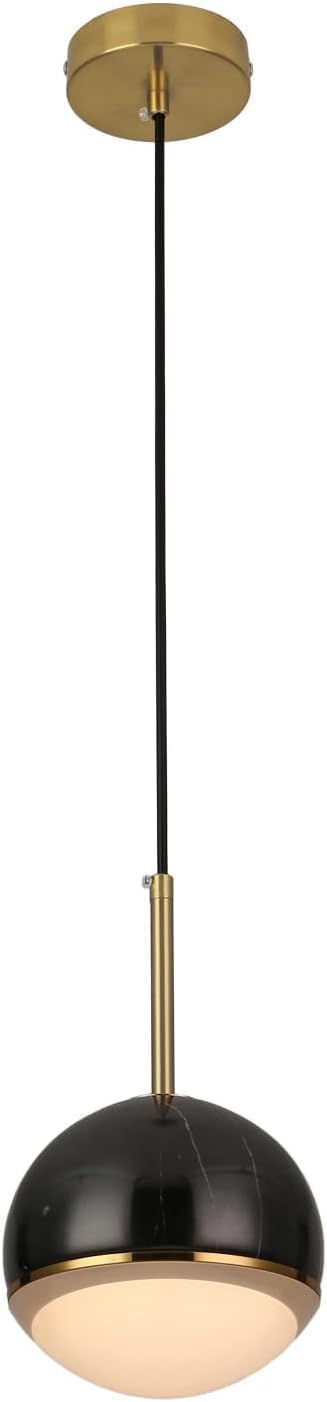 Rlewong Brass Chandeliers Black Nordic Light Luxury Restaurant Marble Chandelier Modern Simple Bedroom Bedside lamp,