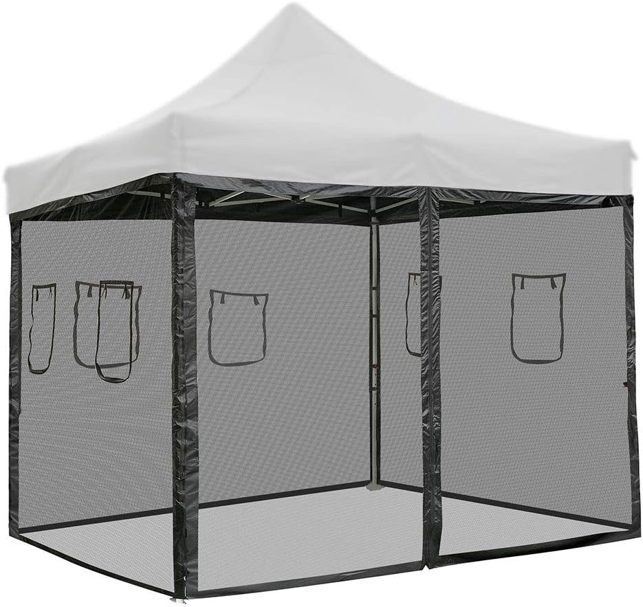Yescom EZ Pop Up 10 ft Canopy Tent Mesh Side Wall Commercial Party Tent Shelter Sidewall with Window (Pack of 4)