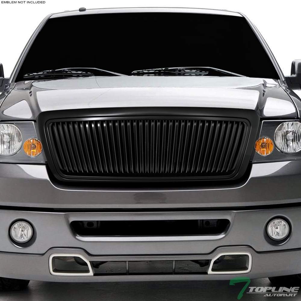 TLAPS 7422438945983 For 2004-2008 Ford F150 Matte Black Vertical Front Grille