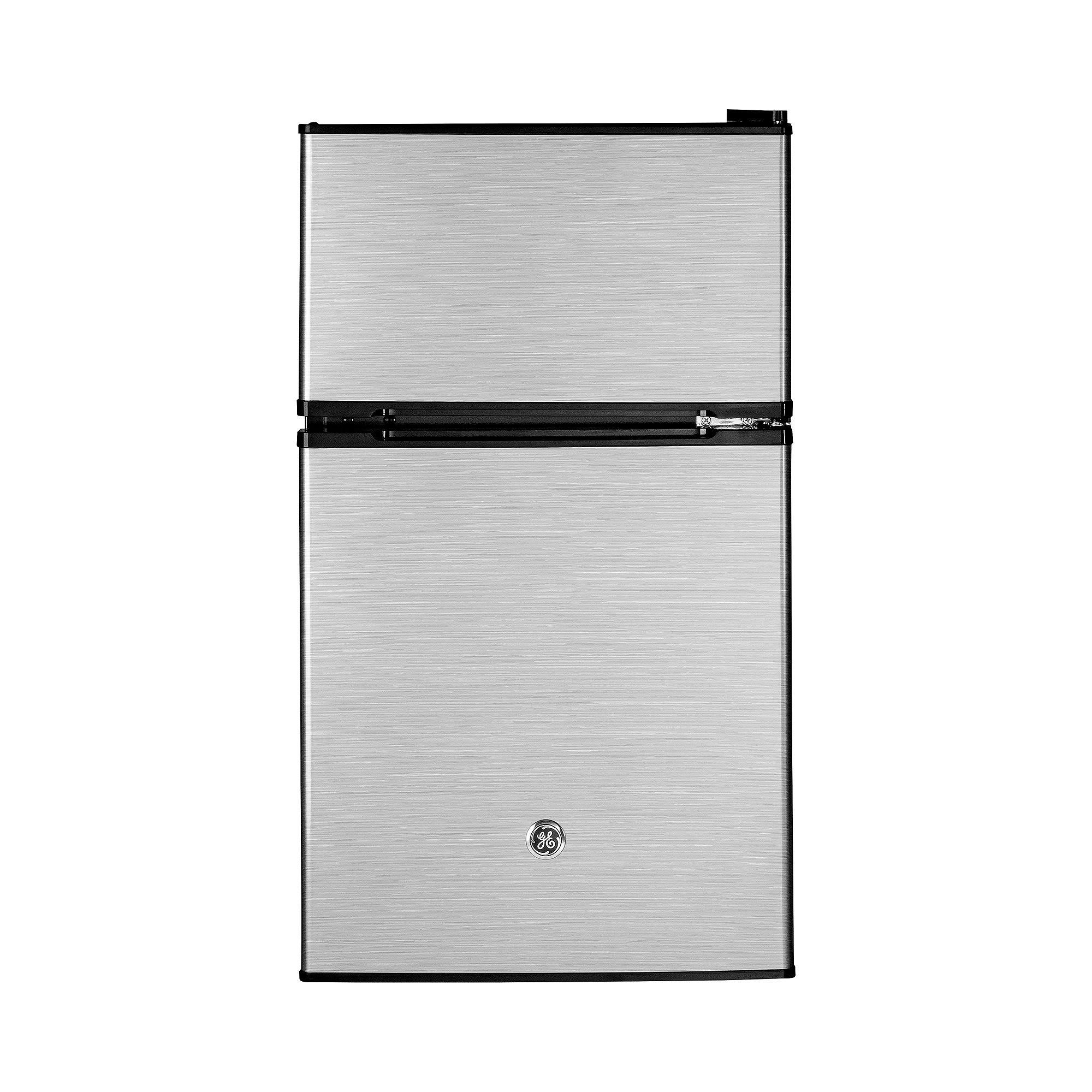 GE 3.1 Cu. ft. Top-freezer Compact Refrigerator, CLEANSTEEL, Reversible Door