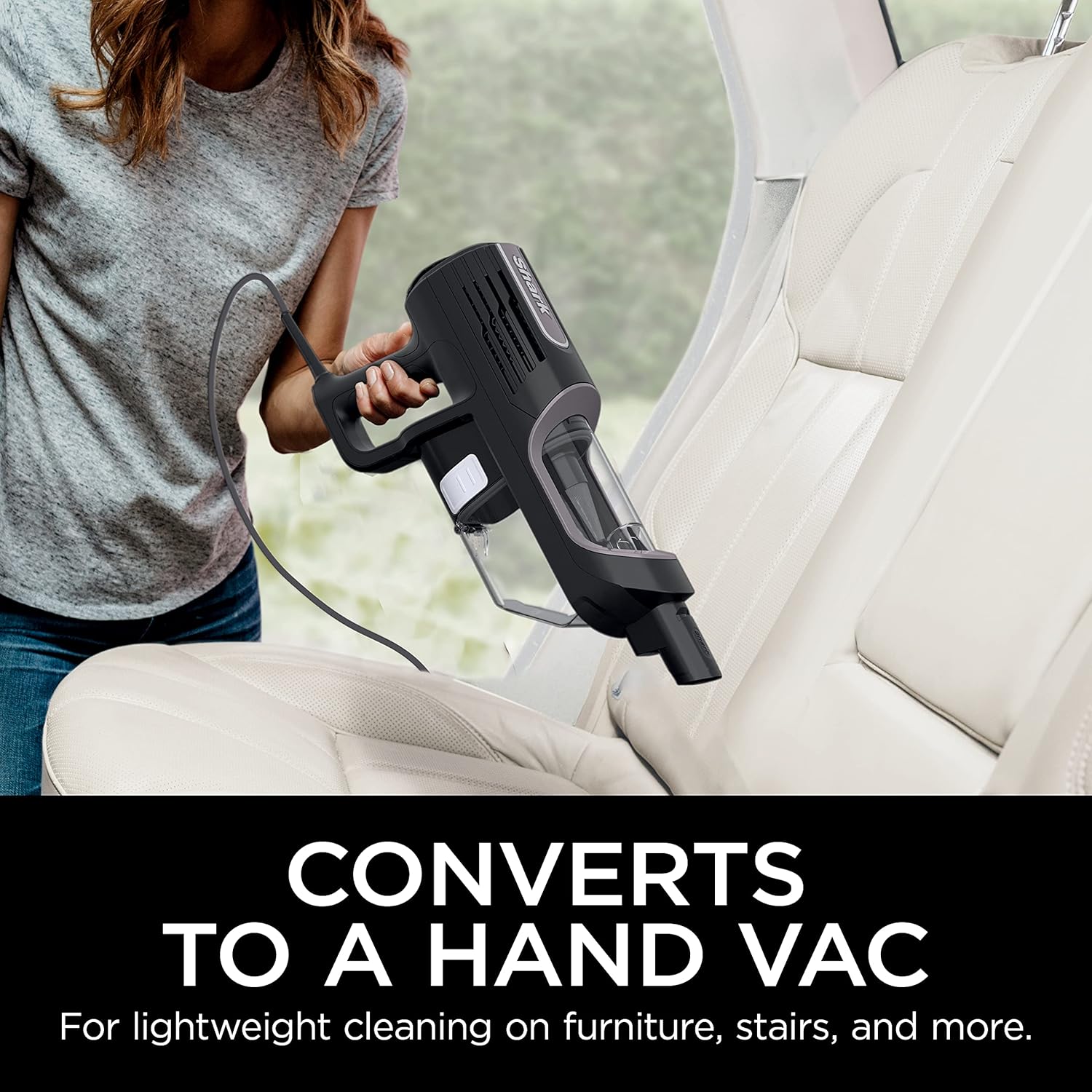 Shark HS152AMZ Corded Stick Vacuum Ultralight Pet Plus, Black/Lavender, Magenta