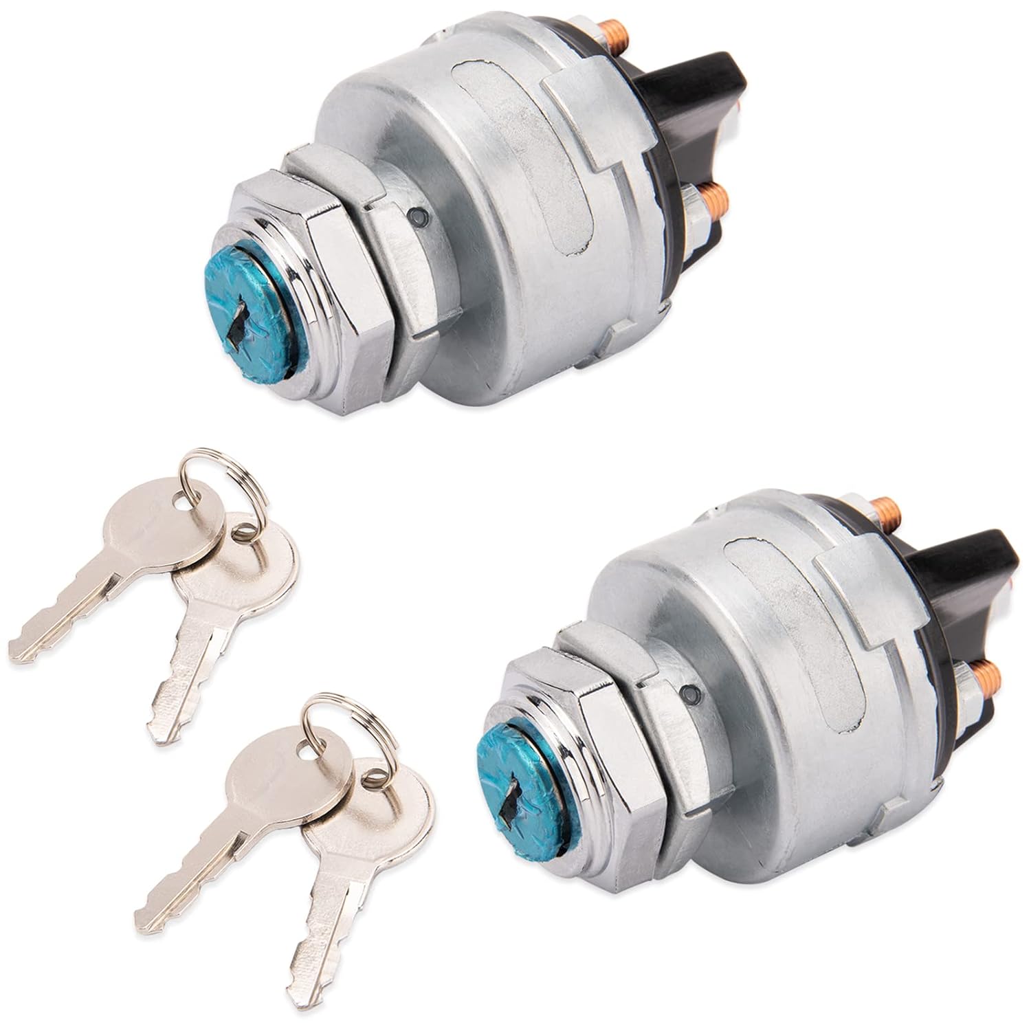 KELEN Universal Switch Iignition, 4 Position Ignition Switch with Key, Ignition Switch Universal 4 Position, Key Start Switch 12V, Acc/Off/IGN/Start 4 Position 4 Terminal