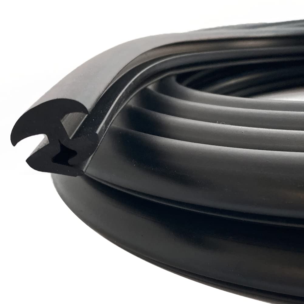Tintvent EPDM Dense Rubber Window Locking Gasket, Weather Stripping Seal for Stationary Windows or Windshields, Fit 1/4