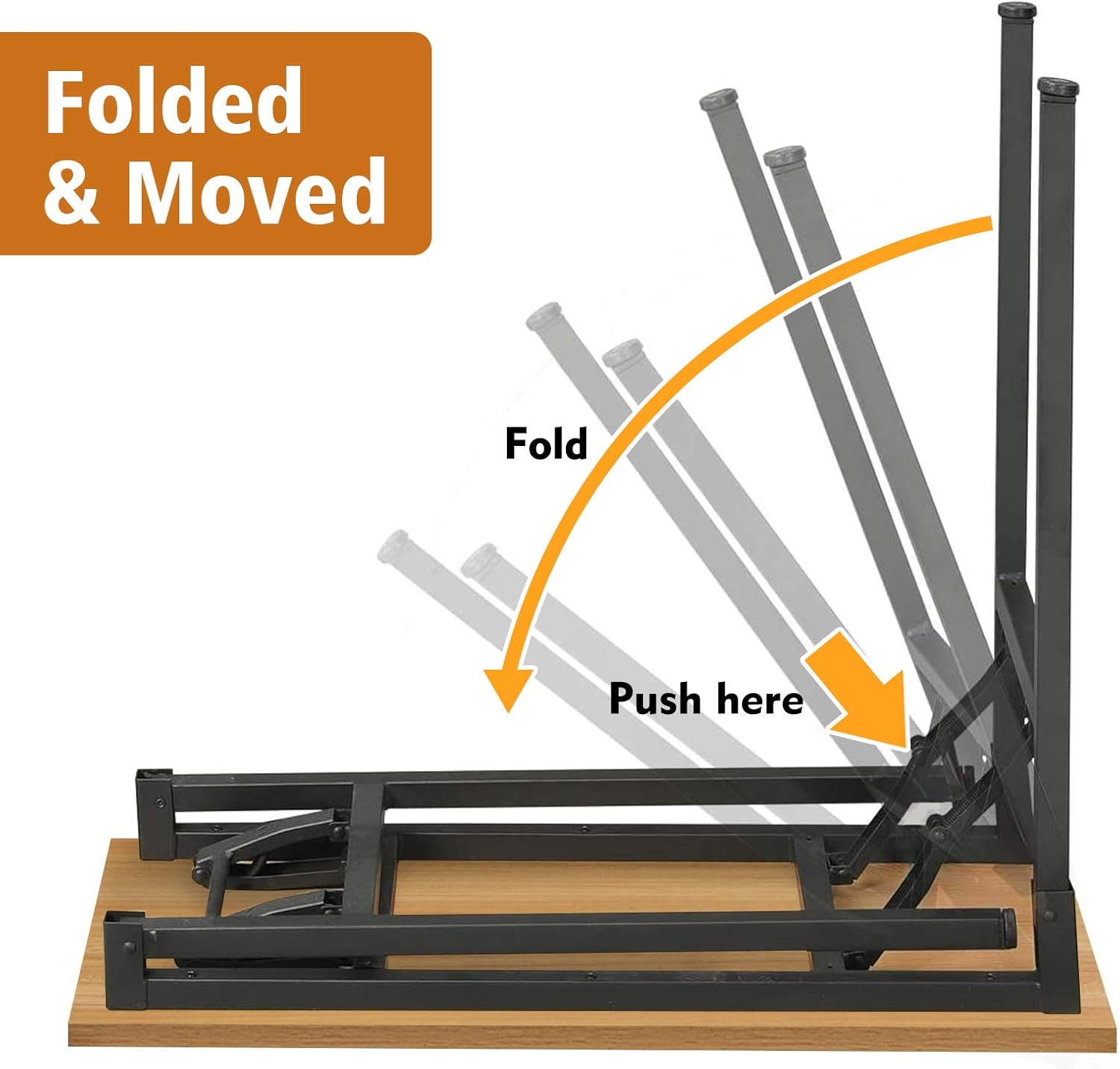 Foldable Desk Portable Laptop Desk No Tools Sturdy Computer Table 32 Inch Small Work Corner Tables for Small Spaces, Easy Assembly for Living Room Bedroom Home Office Pack of 2