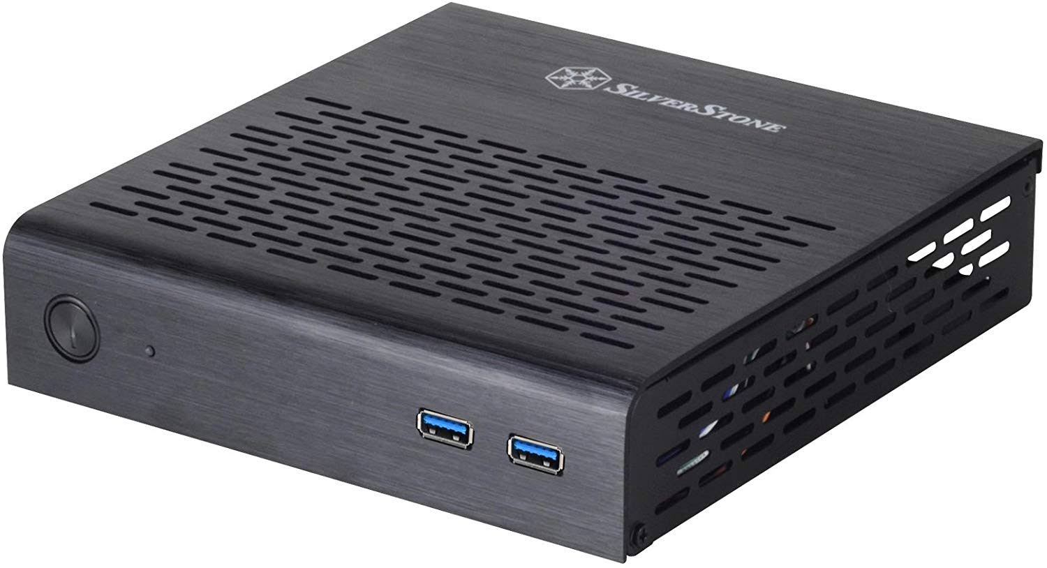 Silverstone SST-PT13B-USB3.0 - Petit Thin Mini-ITX Silent Computer Case, Usb3.0, Black