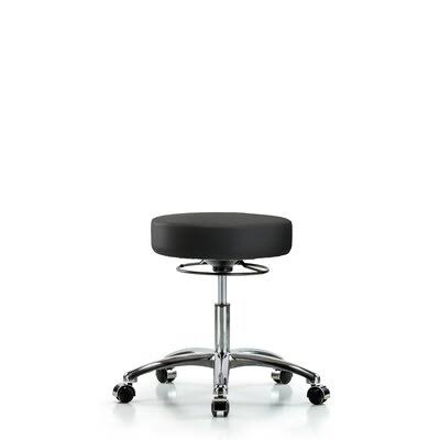 Symple Stuff Katelin Desk Height Height Adjustable Lab Stool, Black
