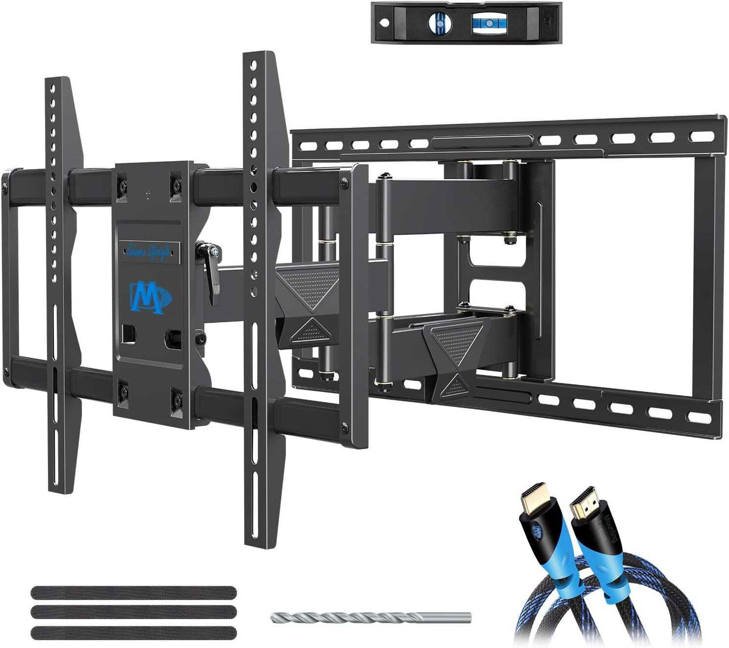 Mounting Dream TV Wall Mount Bracket for Most 42-75 Inch TVs, UL Listed TV Mount, Full Motion TV Mounts with Swivel Articulating Dual Arms, VESA 600x400mm Fits 16, 18, 24 inch Studs, 132 lbs MD2298