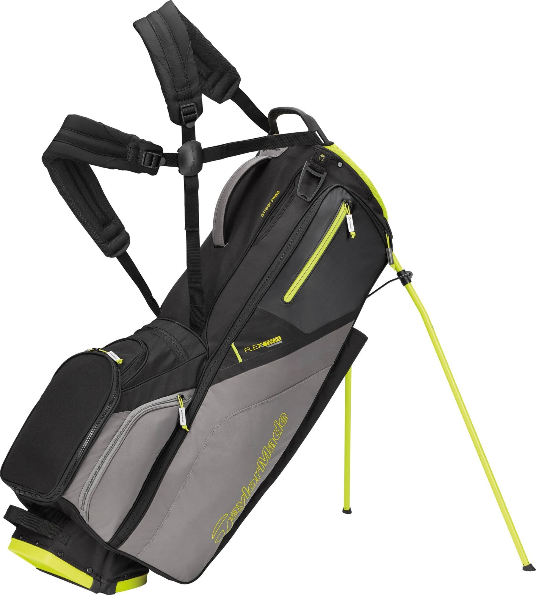 TaylorMade FlexTech Stand Bag - Black/Lime Neon