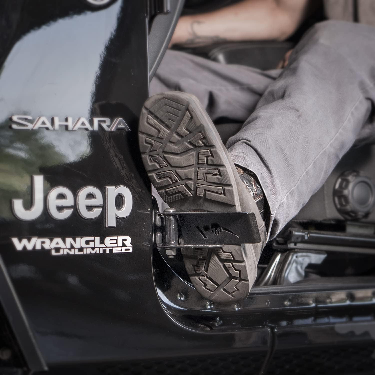 Reaper Off-Road Black Steel Front Foot Pegs for 2007-2018 Jeep Wrangler - 1 Pair