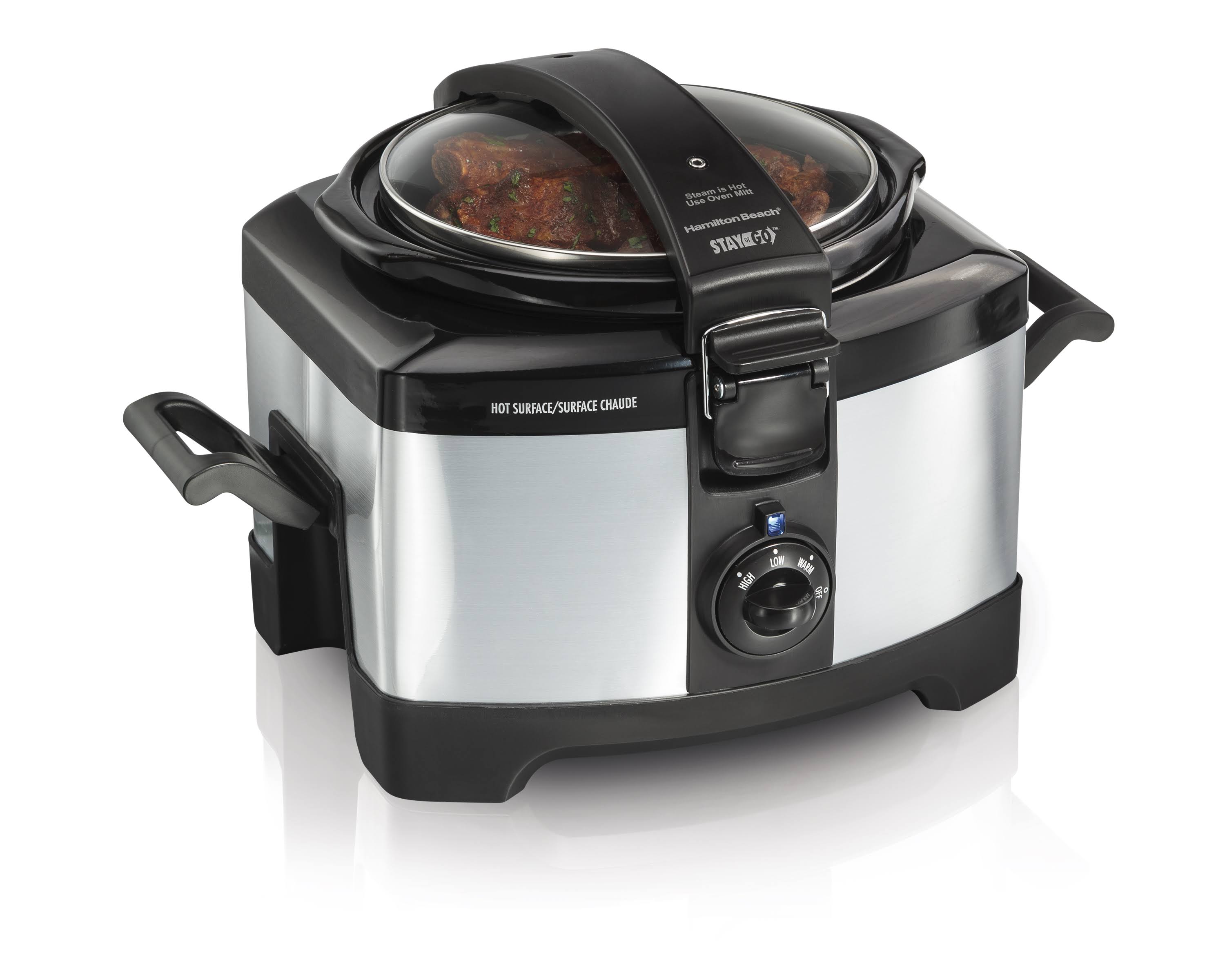 Hamilton Beach 33540A Connectables Slow Cooker, Silver, 4 Quarts