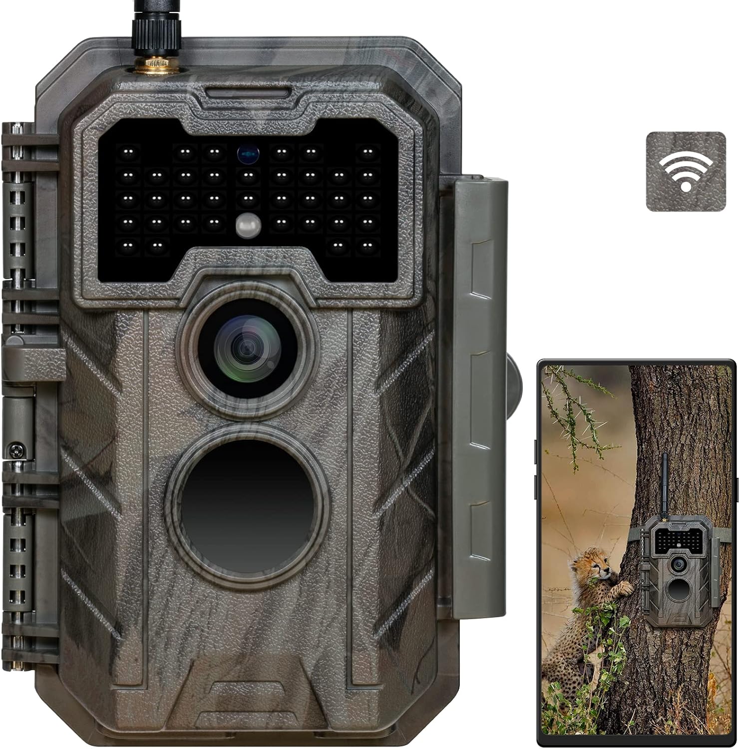 GardePro E7 WiFi Trail Camera, 32MP 1296P, Phone App, 100ft Night Vision, Game Cameras with Motion Activated Waterproof, for Hunting, Wildlife, Deer Camera