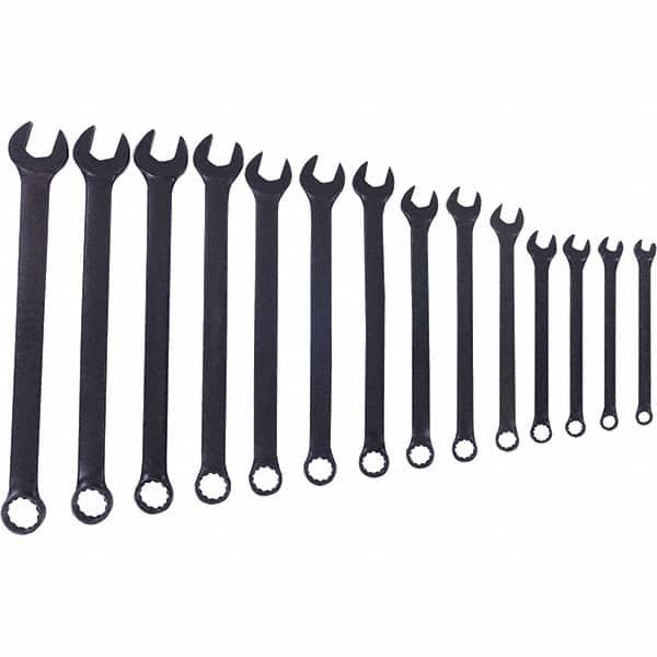 Blackhawk 14 Piece Combination Wrench Sets, Metric, Black BL-014M