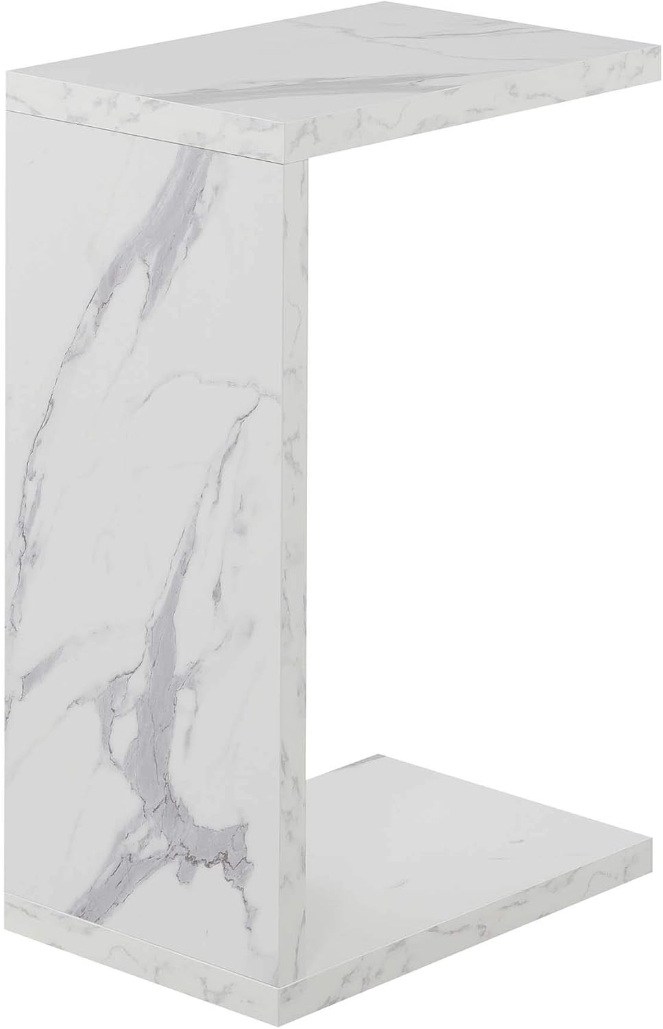 Convenience Concepts Northfield Admiral C End Table, Faux White Marble Pack of 2