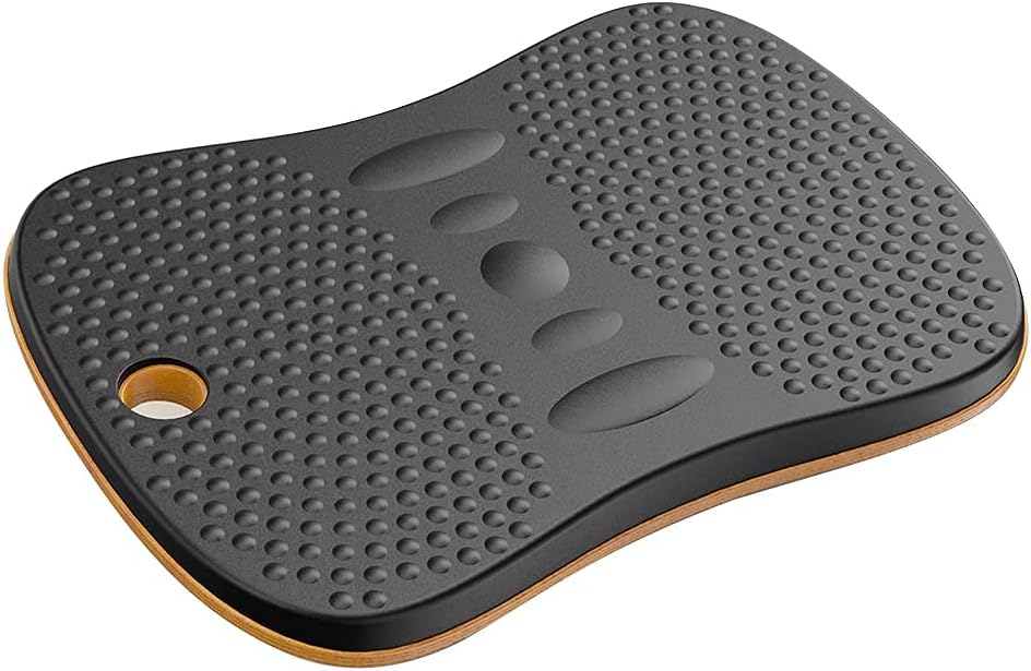 StrongTek Anti Fatigue Balance Board, Standing Desk Balance Boards, Sit-Stand Desk Mat Accessory, Wobble Foot Rocker, Balancing Exercise, Core Strength Fitness, Comfortable Standing (Egg Round, Large)