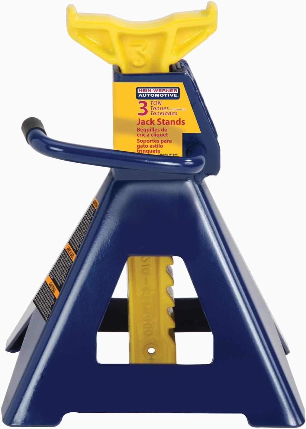 Hein-Werner HW93503 Blue/Yellow Jack Stand - 3 Ton Capacity