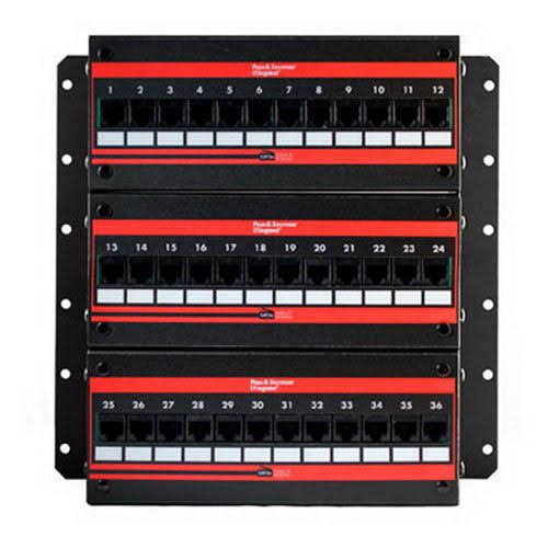 Legrand JP36845C5E On-Q Cat 5e 36-Port Wall-Mount Jack Panel with Stand-Off Legs