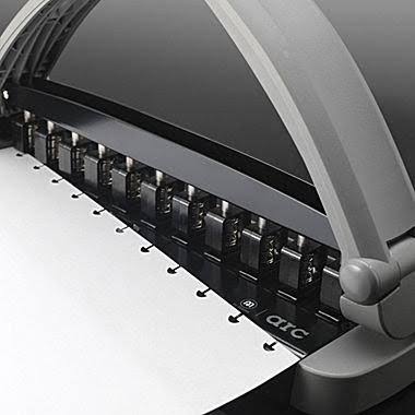 Staples Arc Desktop Paper Punch, 8-Sheet Capacity, Gray