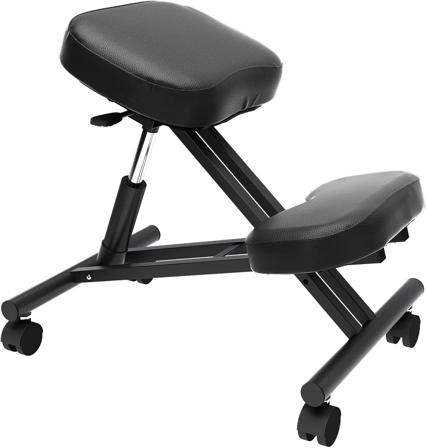 Soges Ergonomic Kneeling Chair, Thick Foam Cushions, Angle Adjustable, Rolling Knee, Posture Corrective Chair for Home, Office, YKTH-EKC-B-1, Black