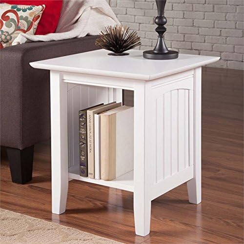 Leo & Lacey End Table in White