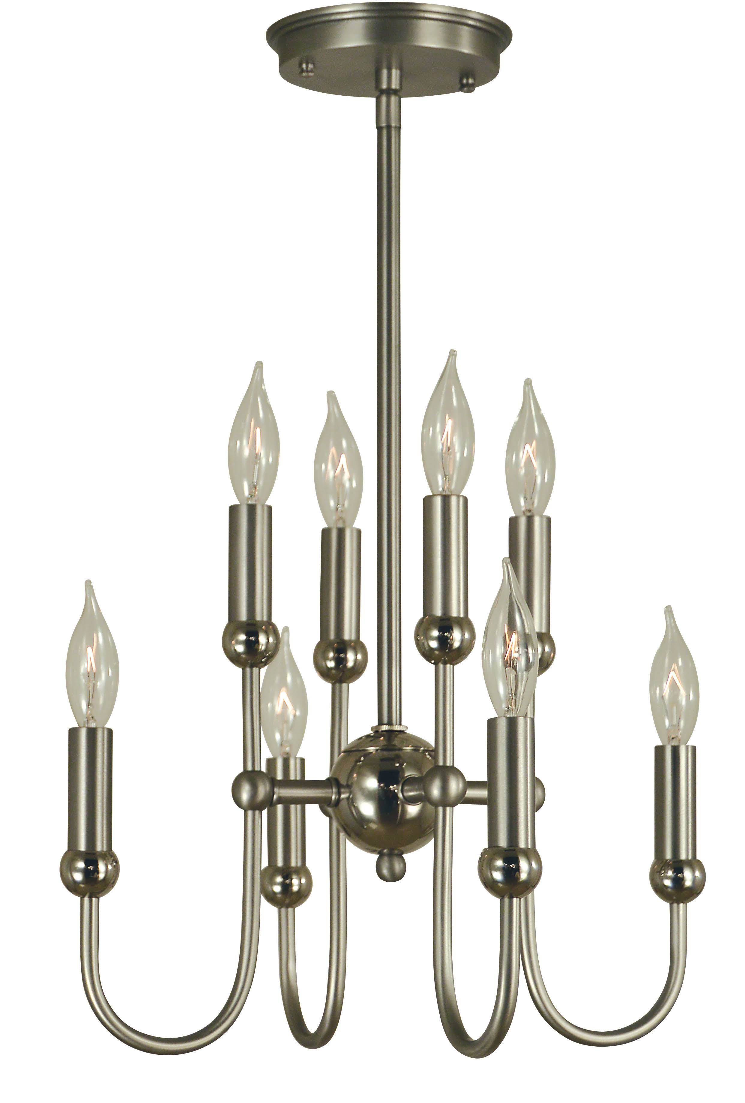 Framburg 4794 AB/MBLACK 8-Light Antique Brass/Matte Black Nicole Chandelier