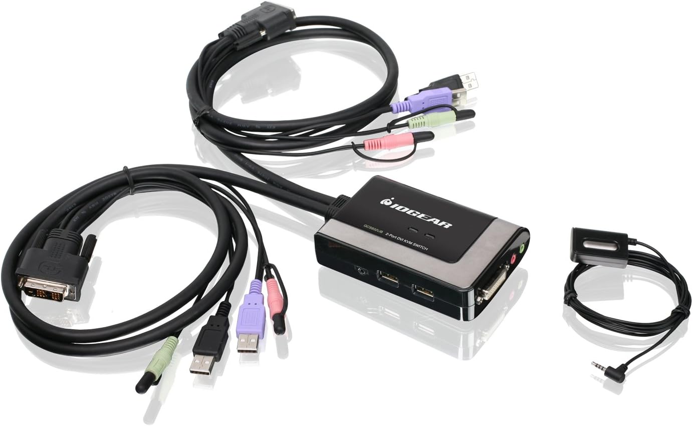 IOGEAR - Access Pro 2-Port USB-C KVM Switch with Power Delivery (TAA Compliant) GUD3C04