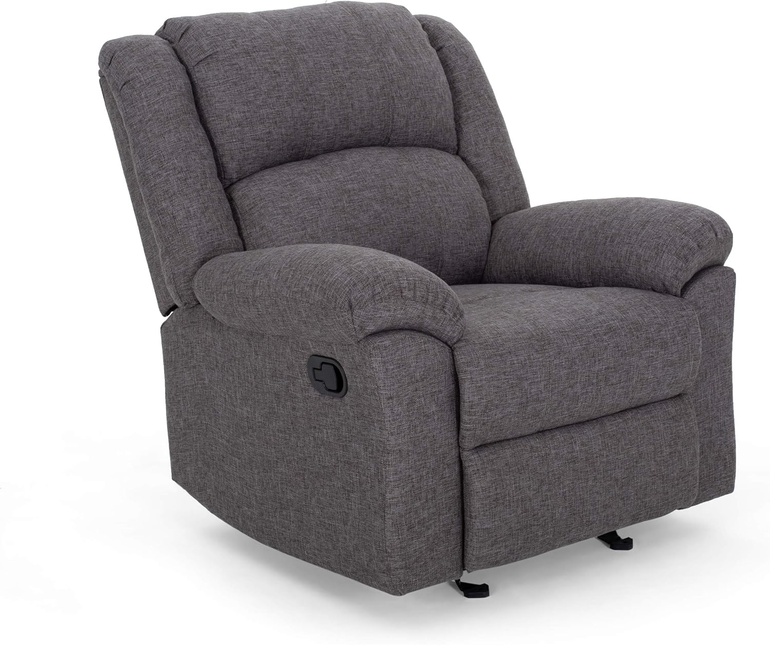 Christopher Knight Home Nora Glider Recliner, Navy Blue Tweed + Black