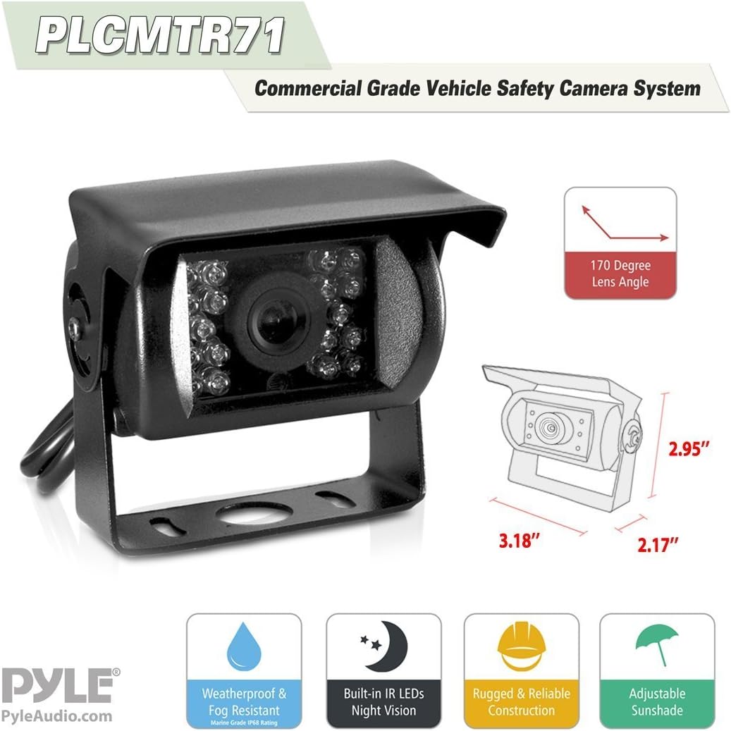 Car Backup Rear View Camera - Reverse Parking Rearview Back Up Car Camera And Monitor Video System w/ 7