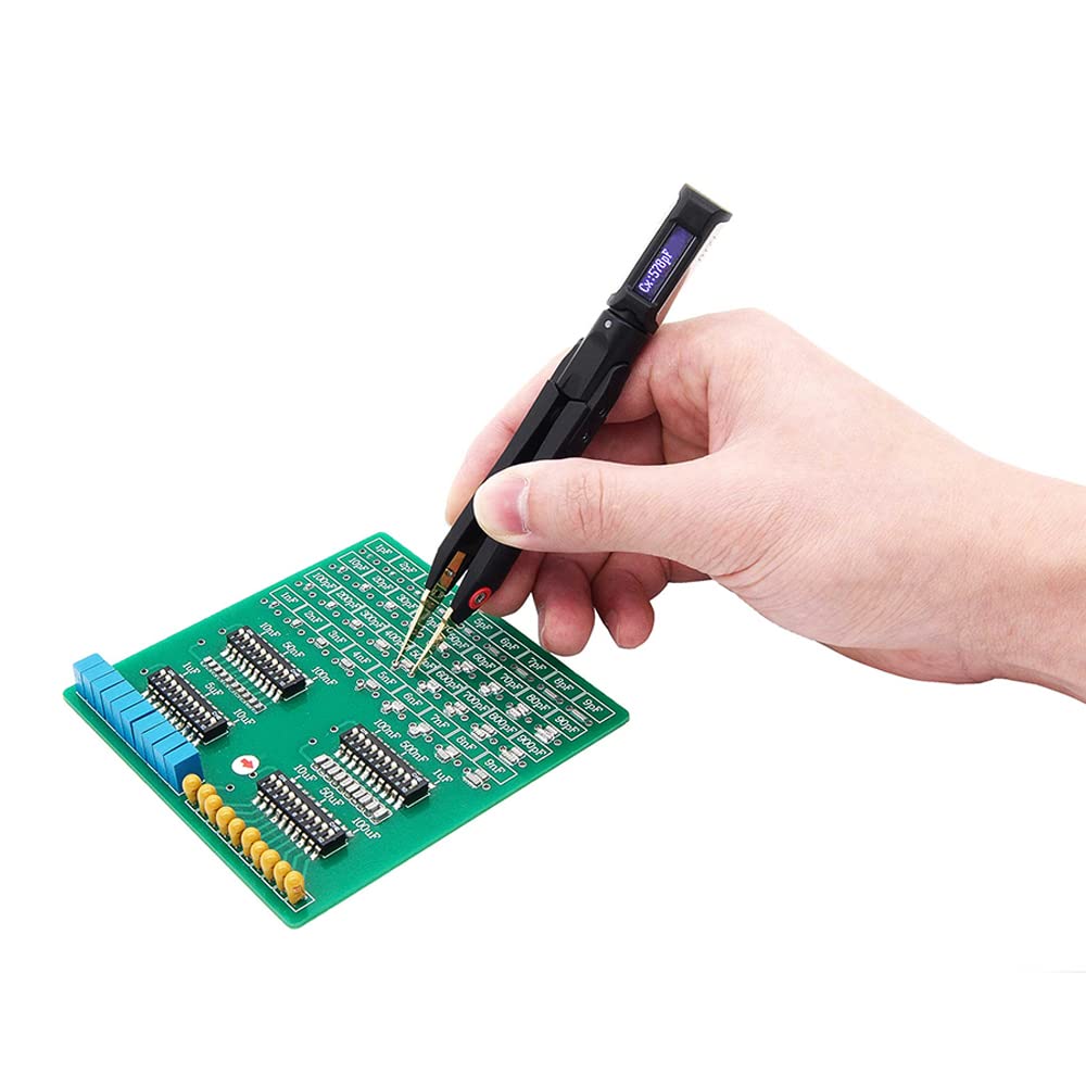 Miniware DT71 Digital Tweezers LCR Meter, Test for SMD/Resistor/Capacitor/Inductance/Voltage/Frequency/Diode, Automatic Component Recognition, Multimeter