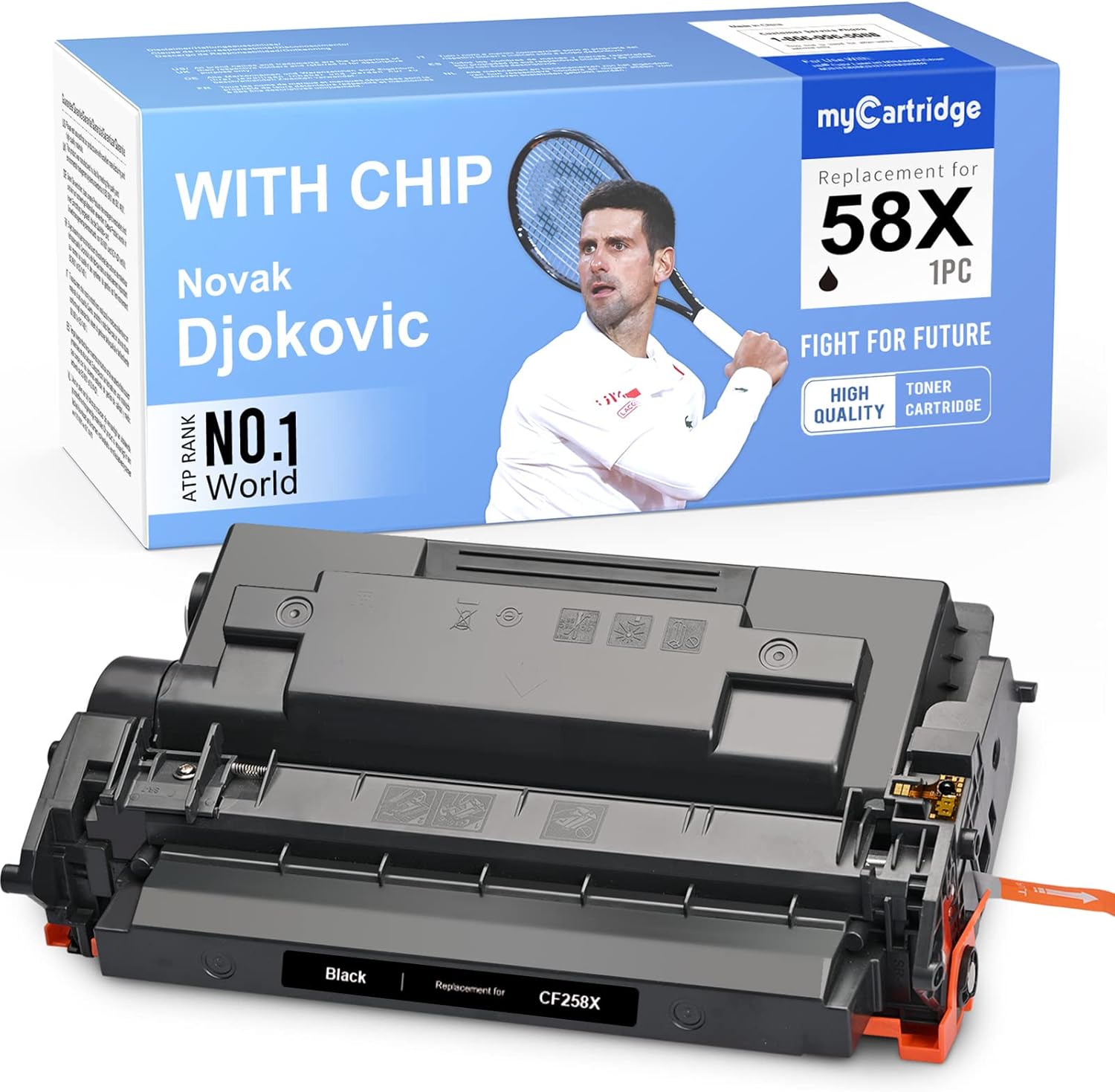 MYCARTRIDGE (with Chip) Remanufactured Toner Cartridge Replacement for HP 58X CF258X 58A CF258A Use with Pro M404n M404dn M404dw M428fdw M428fdn M428dw M304 Printer Toner Cartridges (1 Black)