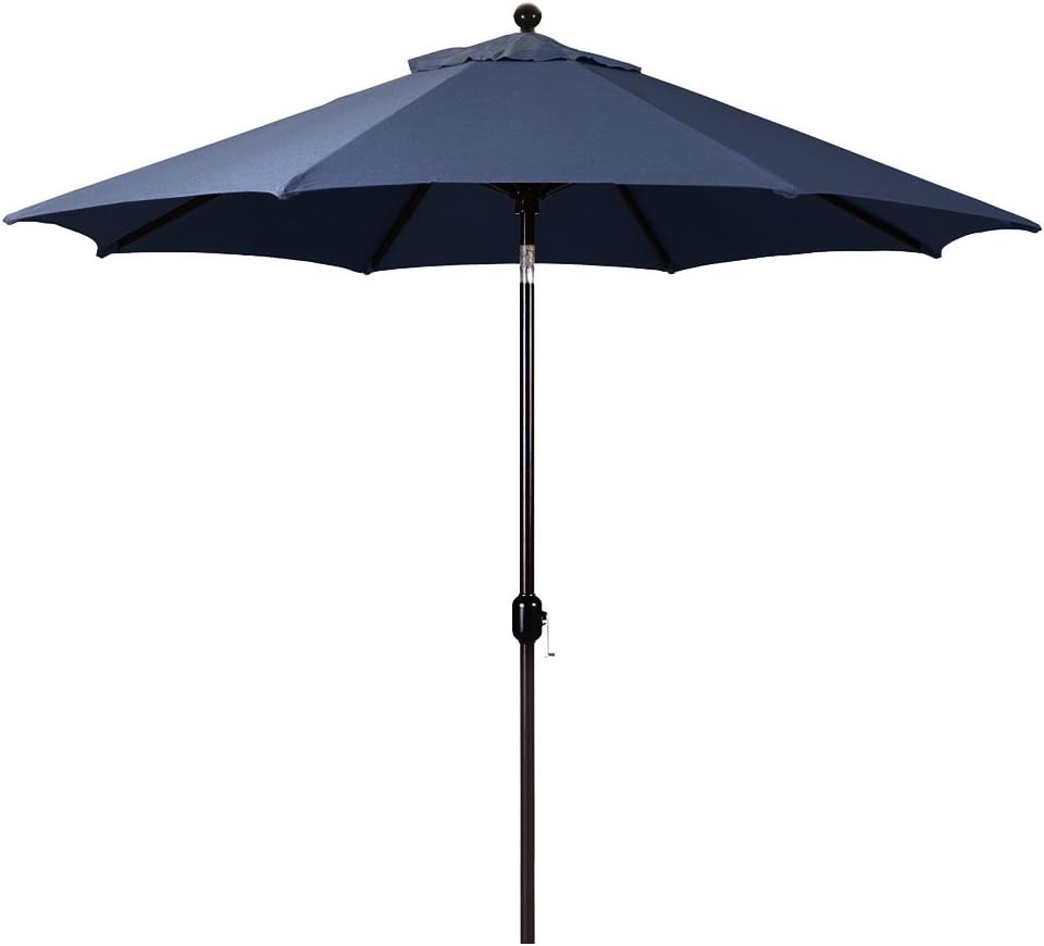 Galtech 9-Foot (Model 737) Deluxe Auto-Tilt Umbrella with Black Frame and Sunbrella Fabric Navy (Includes Extended Frame Warrantee)