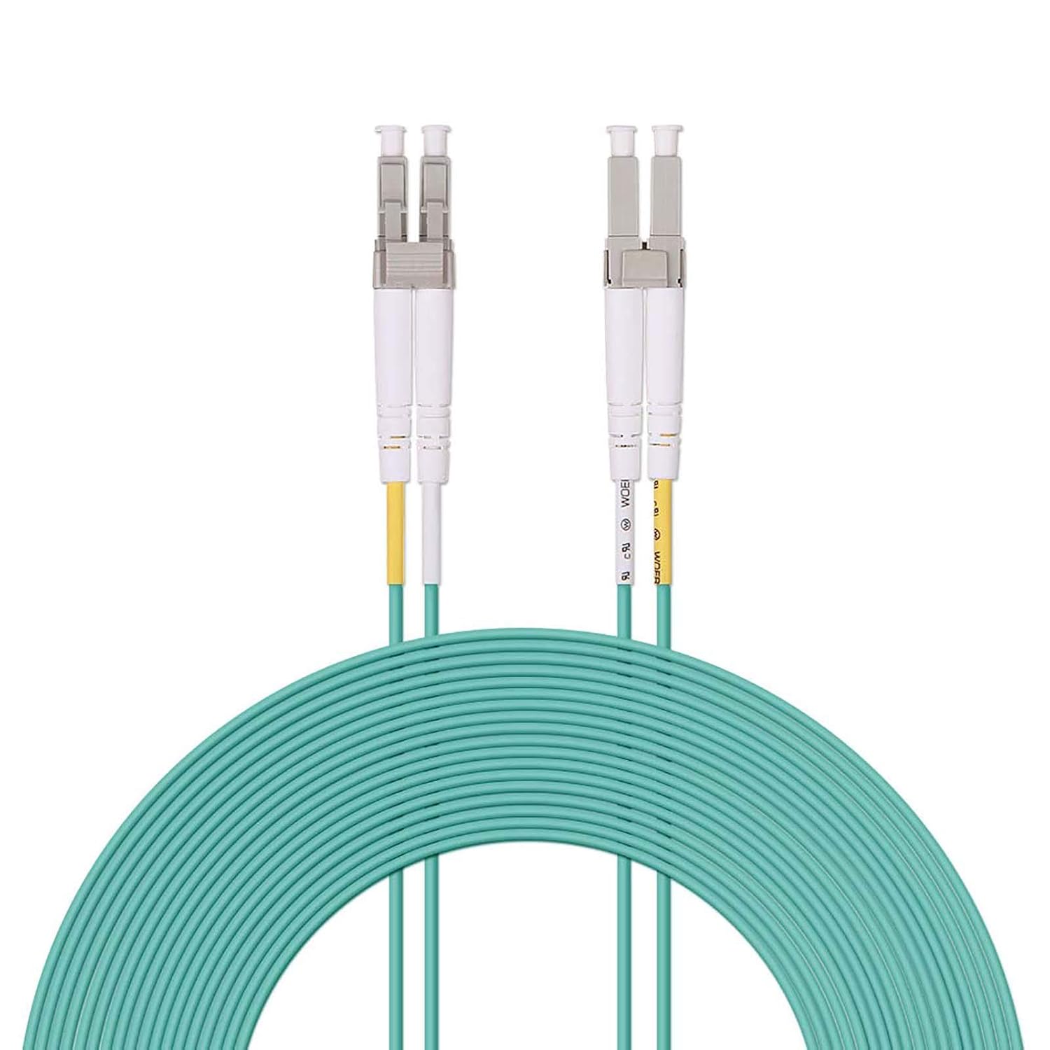 Fiber Patch Cable - LC to LC OM3 10Gb/Gigabit Multi-mode Jumper Duplex 50/125 LSZH Fiber Optic Cord for SFP Transceiver, Computer Fiber Networks and Fiber Test Equipment, 3-Meter(10ft, 10-Pack) Pack of 2