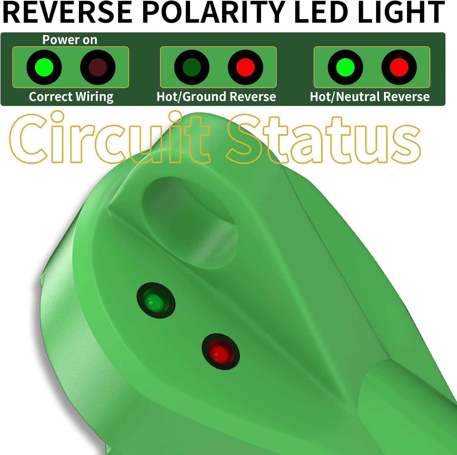 RV Detachable Power Cord 30A 50FT with Polarity LED Indicator, TT-30P Male to L5-30R Locking Female, Come with Storage Bag and Plastic Strap, Suit for RV, Trailer, Campers