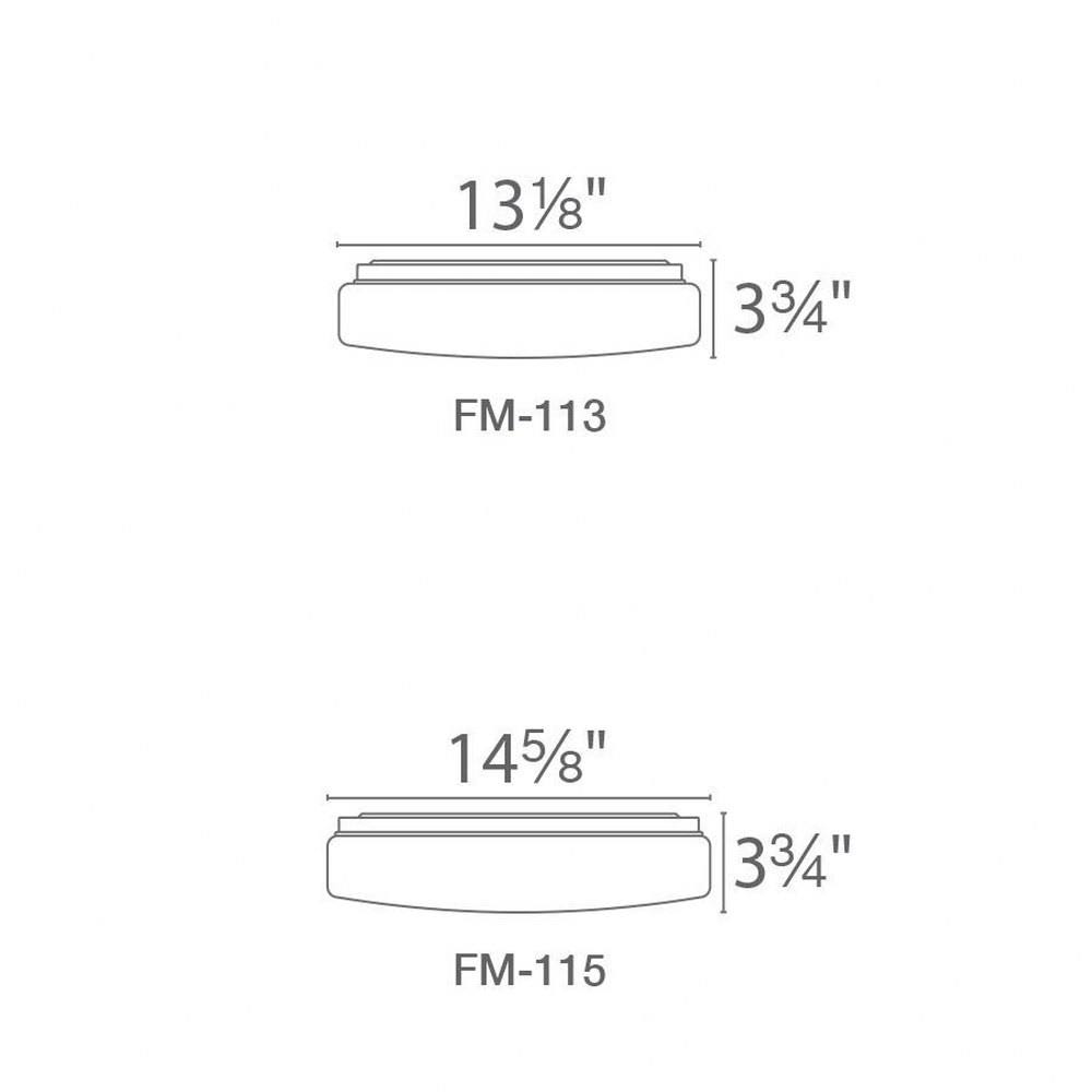 WAC Lighting Square LED 11x22 Flush Mount 3500K, Brushed Nickel - FM-11SQ-935-BN