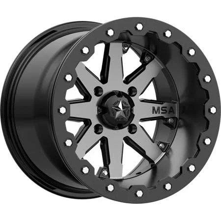 4/156 MSA M21 Lok Beadlock Wheel 15x7 3.5 + 3.5 Machined/Black