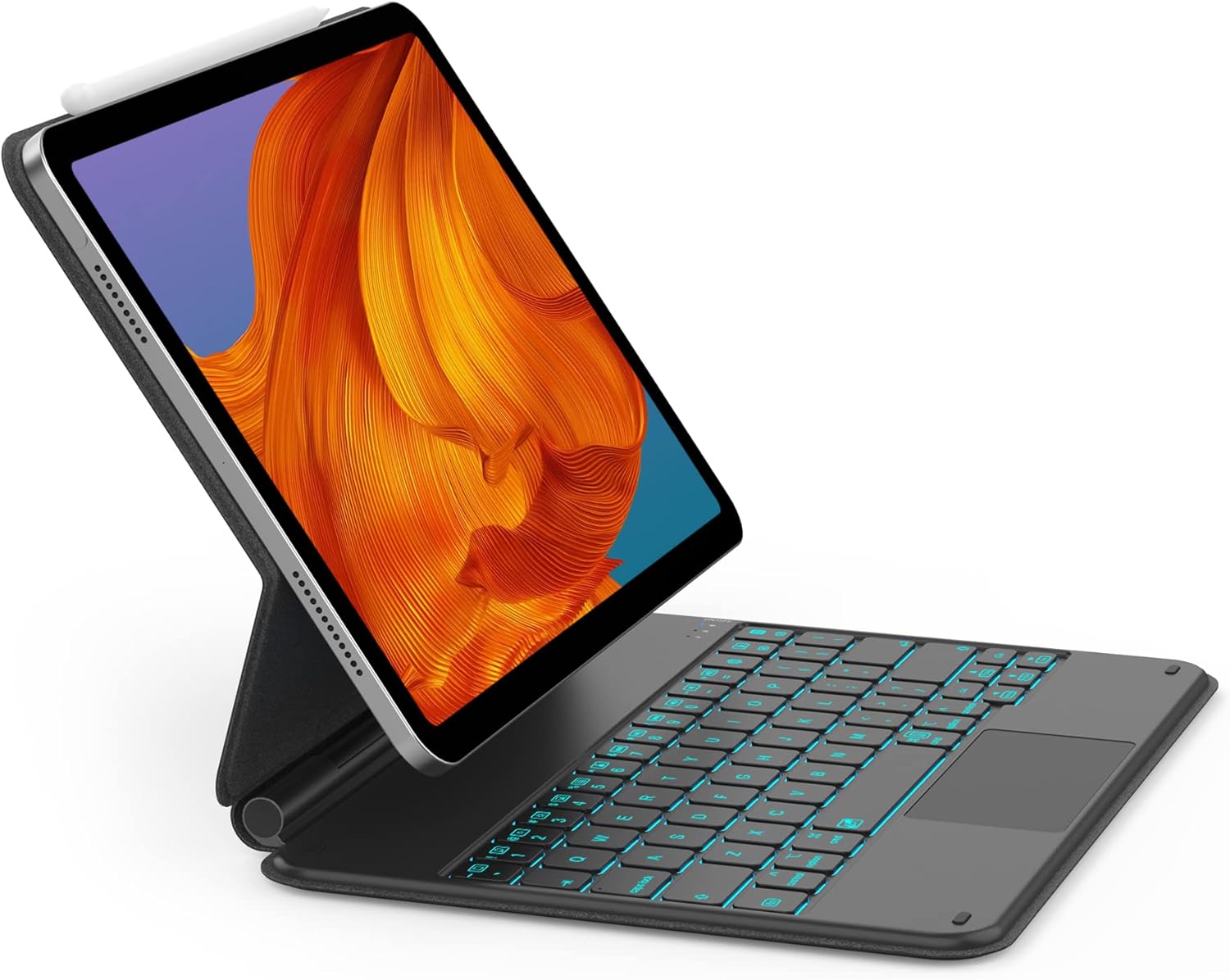 Officelab Bluetooth Keyboard Compatible with iPad Pro 11-inch (1st/2nd/3rd Generation) and iPad Air (5th/4th Generation), with 7-Color Backlight, Shortcut Supported, KB09111, Black