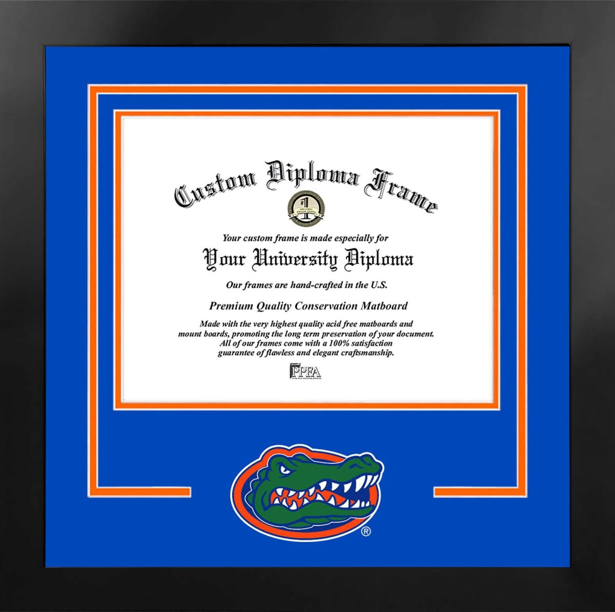 Campus Images FL994NBSD-16115 16 x 11.5 in. University of Florida Gators Spirit Diploma Nova Black Frame