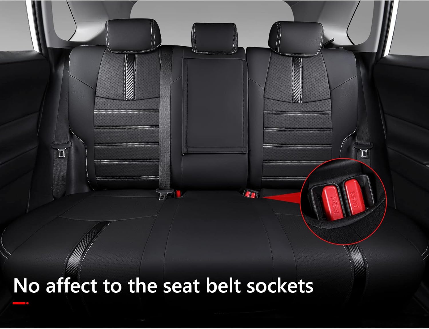 Xipoo Fit Toyota RAV4 Seat Covers Front and Rear PU Leather Seat Covers for Toyota Rav4 2019 2020 2021 2022 Accessories (2019-2022 RAV4(Not for Adventure and TRD-Off Road), Black)