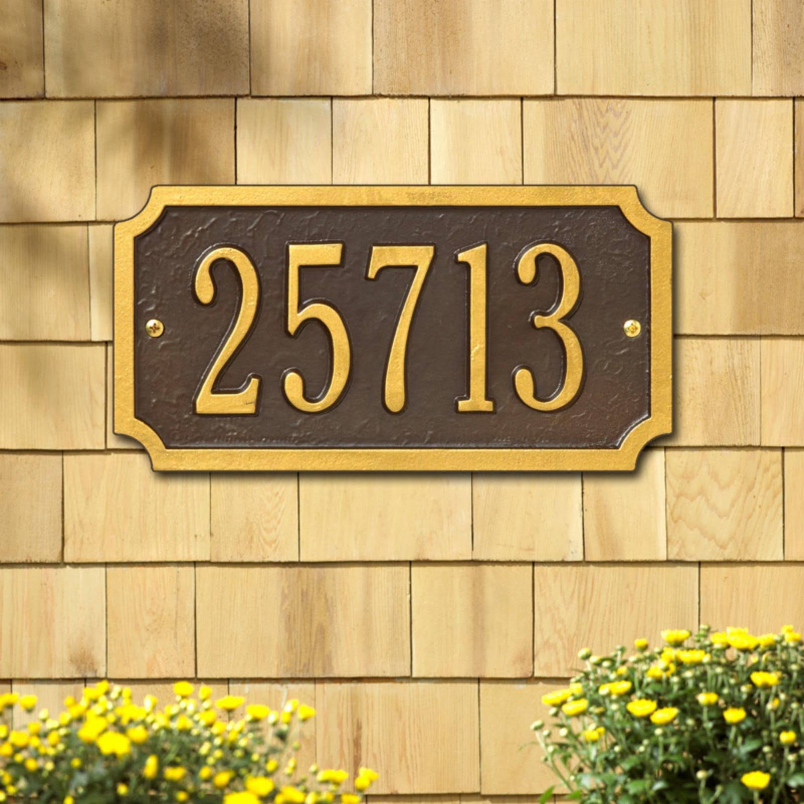 Whitehall Standard One Line Rectangular Wall Mounted Plaque, Black