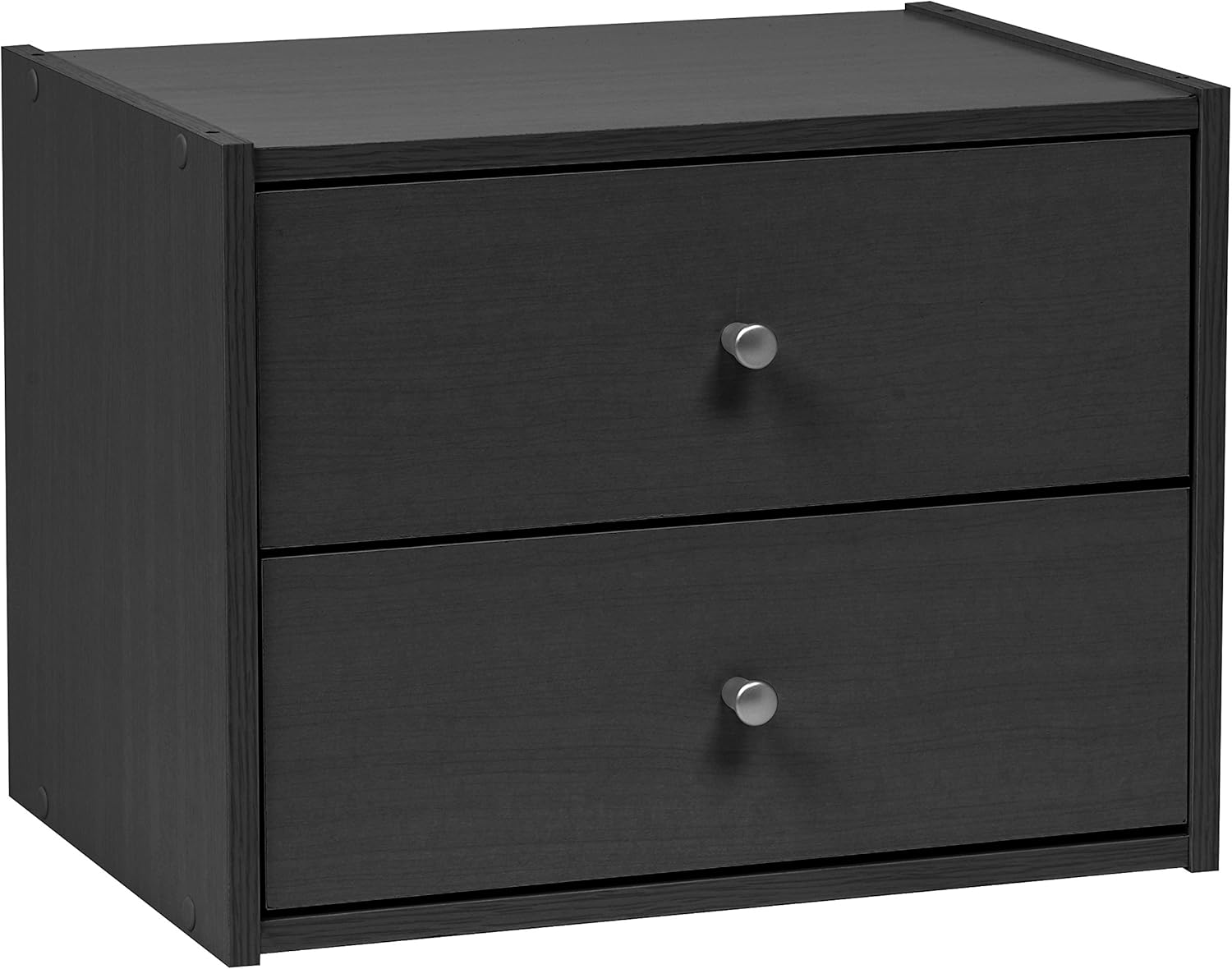 IRIS USA SBDR TACHI Modular Wood Stacking Storage Box with Drawer, 2, Light Brown Pack of 2