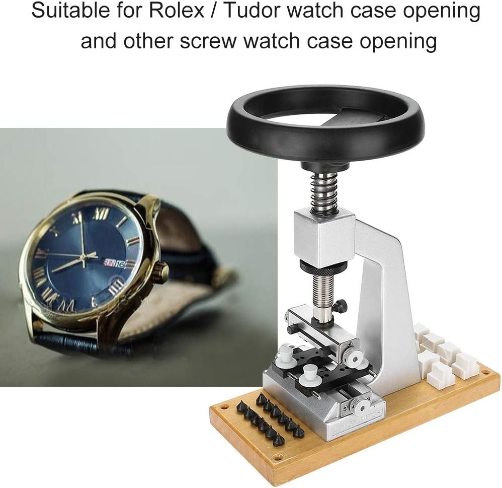 Watch Back Remover Tool, 5700 Watch Case Back Opener Screw Oyster Style Bench Watch Opener With Metal Base for Closer Suitable for Watch Making Repair
