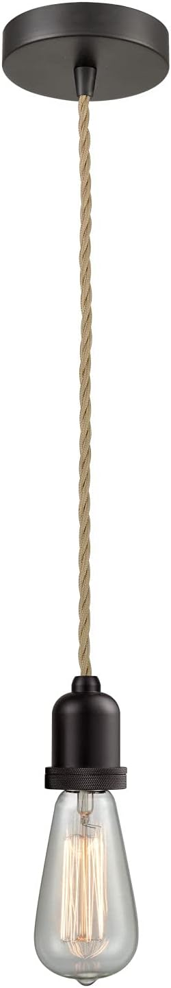 Innovations 100OB-10RE-0OB Transitional One Light Mini Pendant from Whitney Collection in Black Finish,