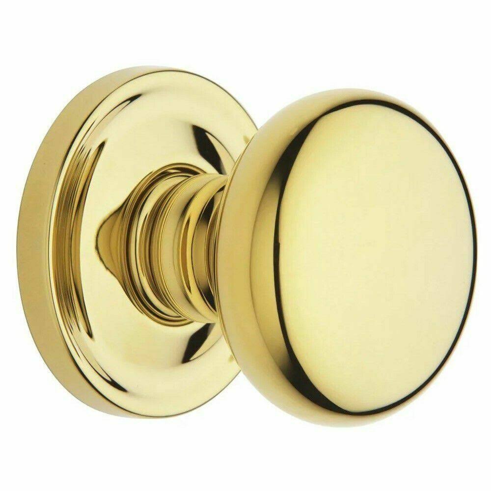 Baldwin Classic Passage Door Knob, Non-Lacquered Brass