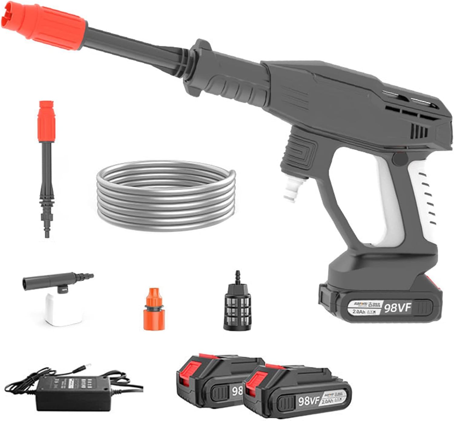 Portable Power Washer 21V Power Cleaner MAX 520 PSI Pressure Washer, Accessories Kit Storage Box and a Charger Included Pack of 2