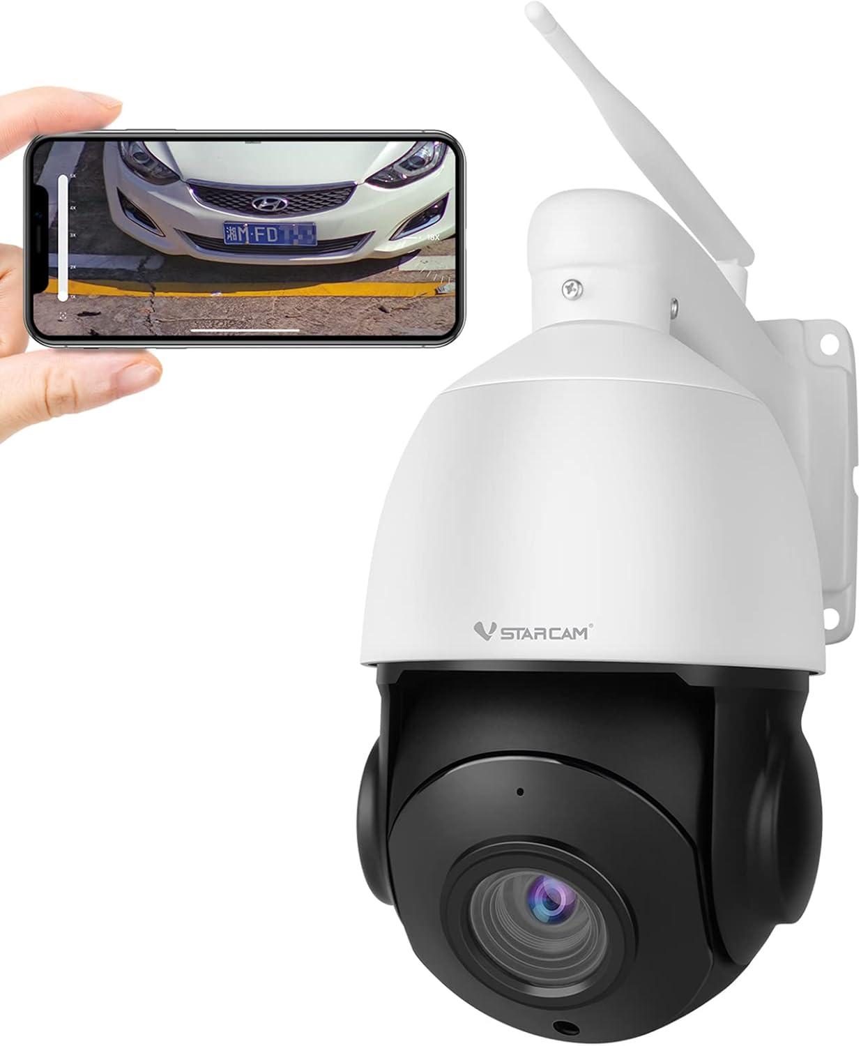 PTZ Camera Outdoor, VStarcam 4MP 18X Optical Zoom Outdoor Security Dome Camera with 165ft IR Night Vision,AI Humanoid Detection & Auto Tracking Camera IP66 Waterproof