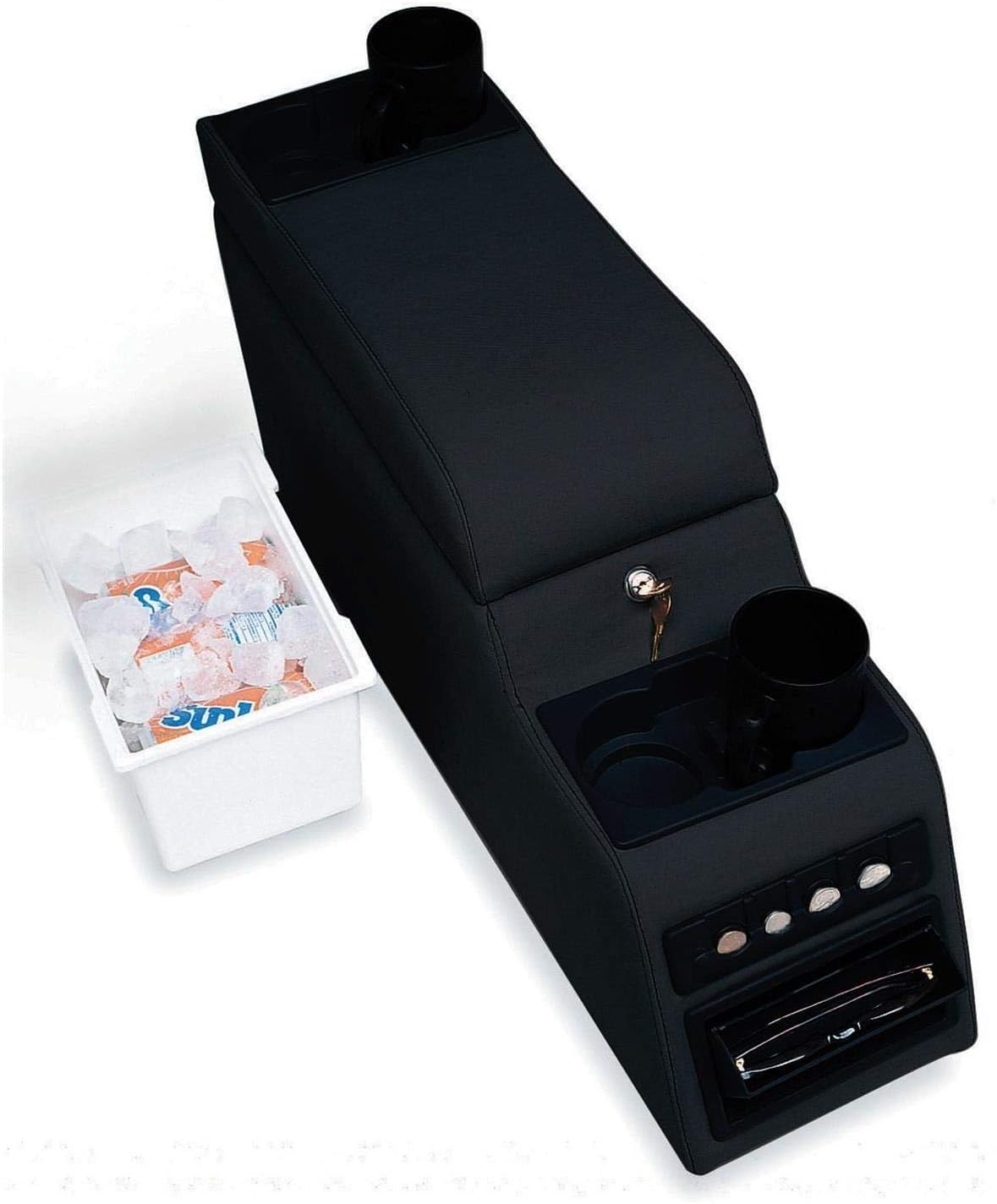 RAMPAGE PRODUCTS 31515 Denim Black Deluxe Locking Center Console for 1976-1983 Jeep CJ5